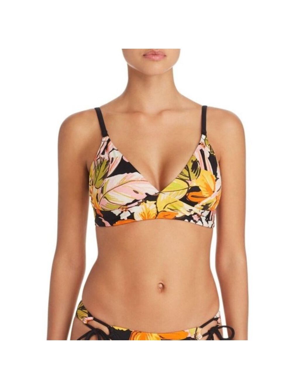 Robin Piccone Mila Triangle Floral Print Bikini Top